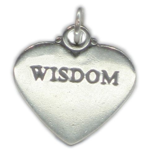 WISDOM sterling silver charm pendant .925 Wise charms