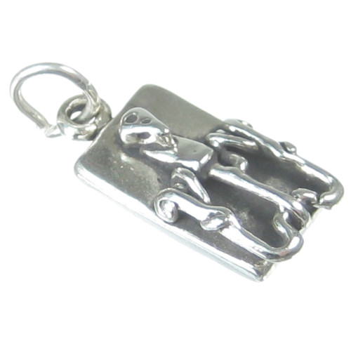 Mouse Trap sterling silver charm .925 x 1 Mice Traps Mousetrap charms
