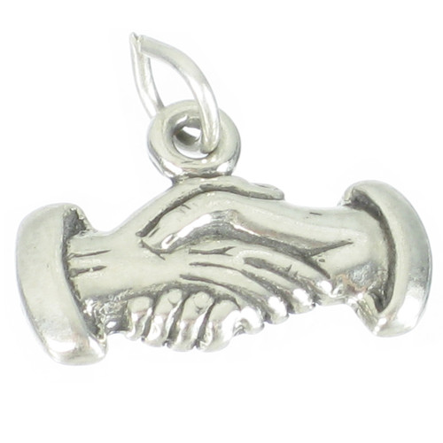 Handshake sterling silver charm .925 Hand Shake charms