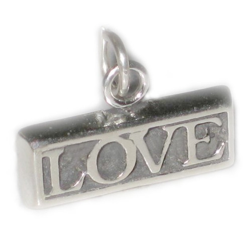 Love Banner sterling silver charm .925 x 1 Commitment charms