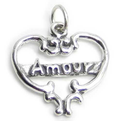 Amour sterling silver charm .925 Love charms pendants