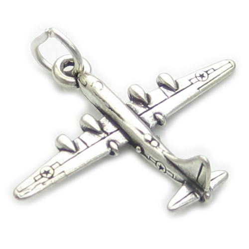 Bomber sterling silver charm .925 x 1 Aircraft and Bombers charms