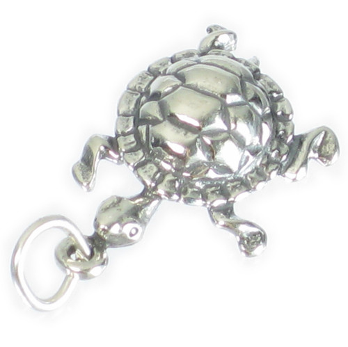 Tortoise sterling silver charm .925 x 1 Turtle Turtles Tortoises