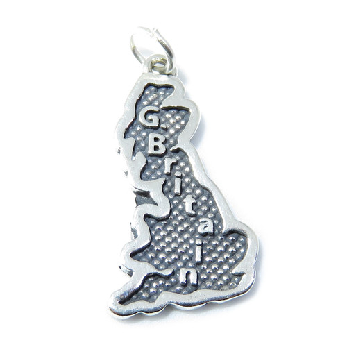 Great Britain sterling silver charm .925 GB British charms