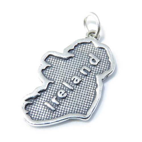 Ireland Map sterling silver charm .925 x 1 Irish Maps charms