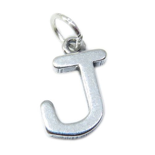 Letter J Initial J sterling silver charm .925 Initials charms