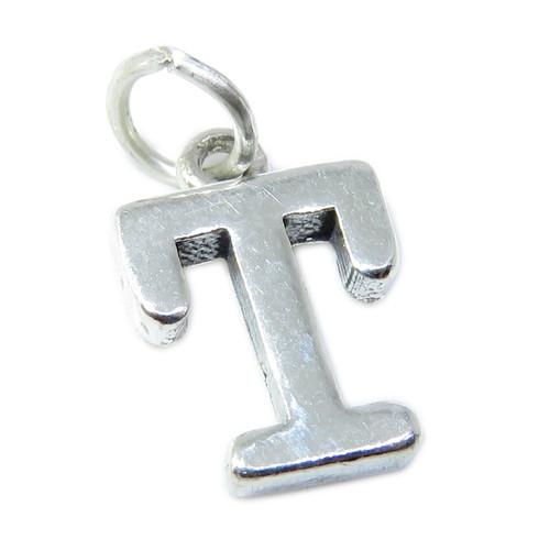 Letter T Initial T sterling silver charm .925 x 1 Initials charms