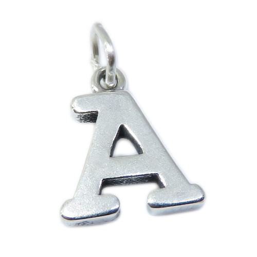 Letter A Initial A sterling silver charm .925 x 1 Initials charms