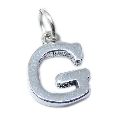 Letter G Initial G sterling silver charm .925 x 1 Initials charms