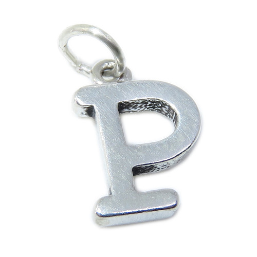 Letter P Initial P sterling silver charm .925 x 1 Initials charms