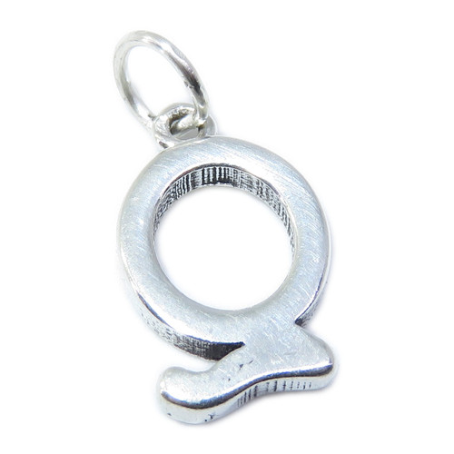 Letter Q Initial Q sterling silver charm .925 x 1 Initials charms