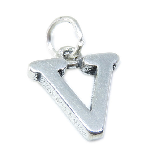 Letter V Initial V sterling silver charm .925 x 1 Initials charms