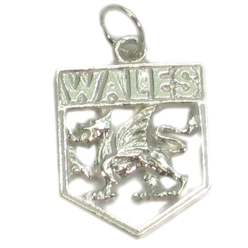 Wales Crest - Welsh sterling silver charm .925 Cymru charms