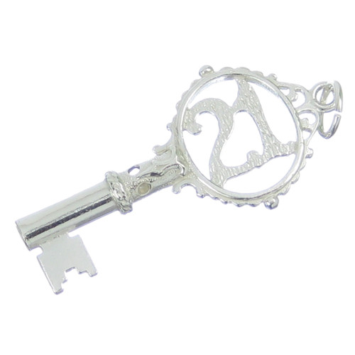 21 Key sterling silver charm pendant .925 x 1 21st Birthdays charms