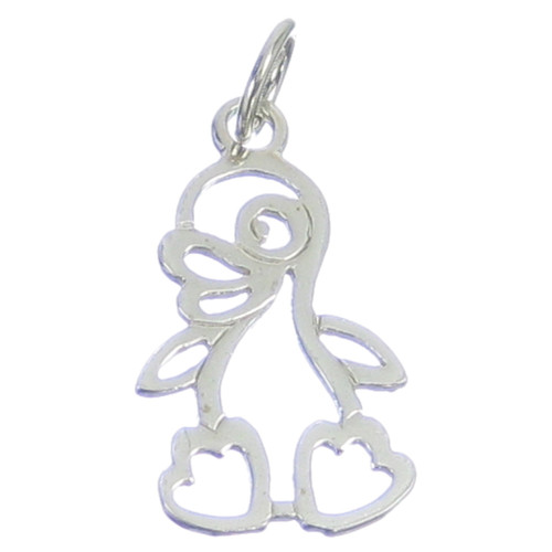 Duck sterling silver charm .925 x 1 Ducks Ducking Ducklings charms
