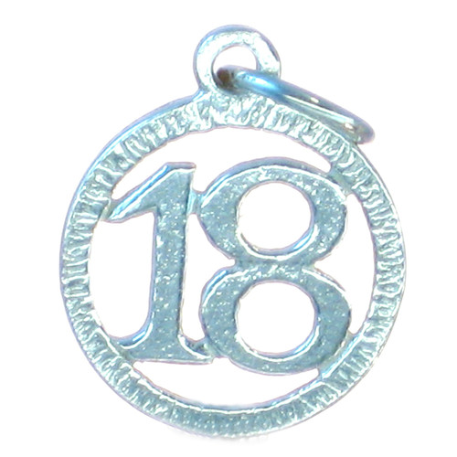 18th Birthday sterling silver charm .925 x 1 Birthdays charms