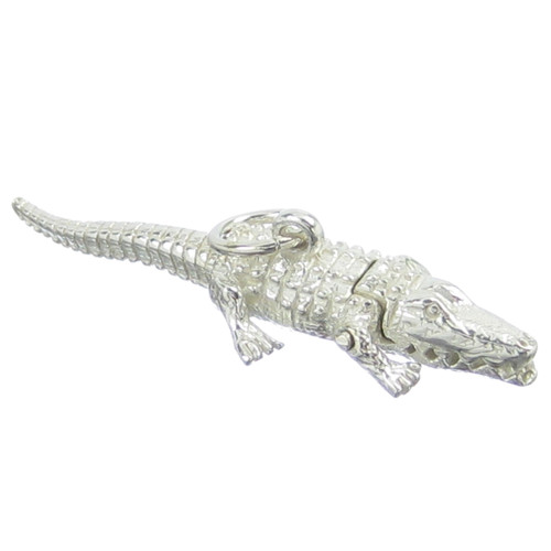 Crocodile Alligator sterling silver charm .925 x 1 Crocs Gators charms