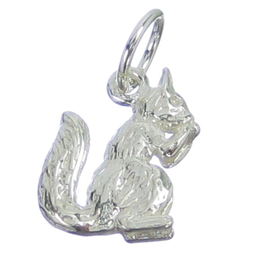 Squirrel sterling silver charm .925 x 1 Sqirrel Squirels Squirrels charms