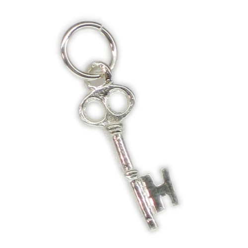 Initial H Letter H Small sterling silver key charm .925 Letters