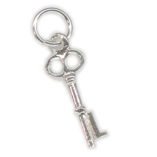Initial L Letter L Small sterling silver key charm .925 x 1 Letters