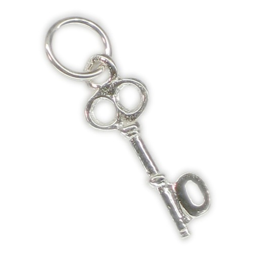 Initial O Letter O Small sterling silver key charm .925 x 1 Letters