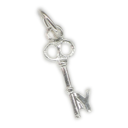 Initial Y Letter Y Small sterling silver key charm .925 Letters