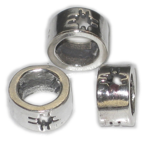 Bead sterling silver charm spacer .925 Beads charms spacers -B17