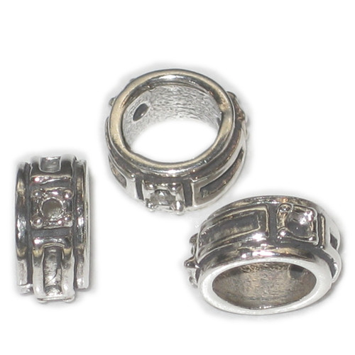 Bead sterling silver charm spacer .925 Beads charms spacers -B23