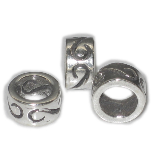 Bead sterling silver charm spacer .925 x 1 Beads charms spacers -B25