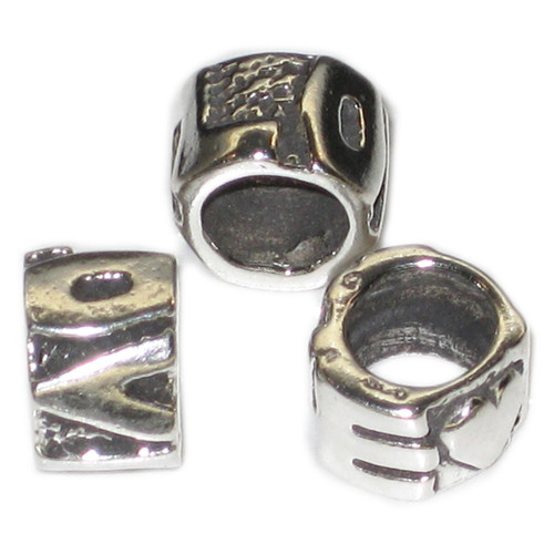 Love Bead sterling silver charm spacer .925 x1 Beads charms spacers