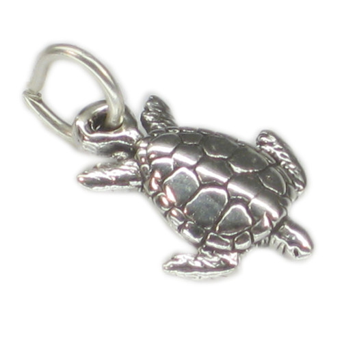 Turtle Tiny sterling silver charm .925 x 1 Turtles charms