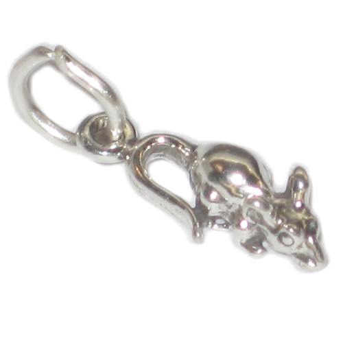 Mouse Rat TINY sterling silver charm .925 x 1 Mice and Rats charms