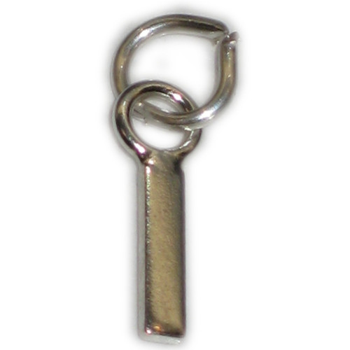 Initial I small Letter sterling silver charm .925 x 1 Letters charms