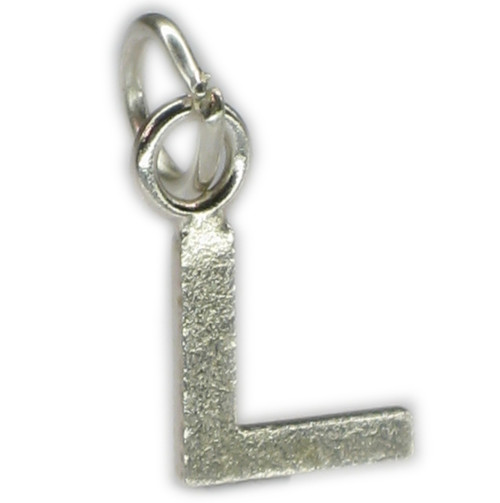 Initial L small Letter sterling silver charm .925 x 1 Letters charms