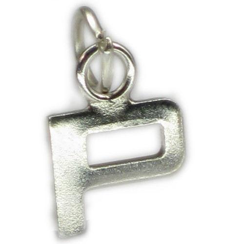 Initial P small Letter sterling silver charm .925 Letters charms
