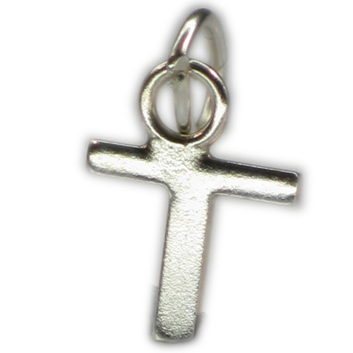 Initial T small Letter sterling silver charm .925 x 1 Initials charms