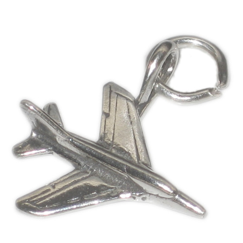 Jet Plane Aircraft sterling silver charm .925 x 1 Jets Planes charms