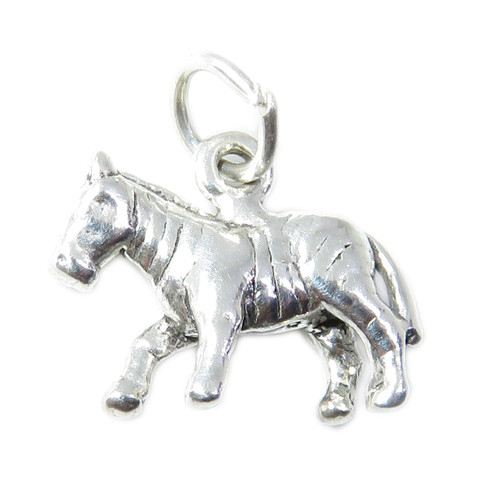 Zebra sterling silver charm .925 Zebras Safari charms