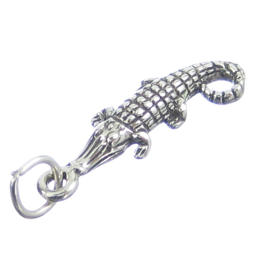 Crocodile Alligator sterlng silver charm .925 x1 Gator Crocodiles charms