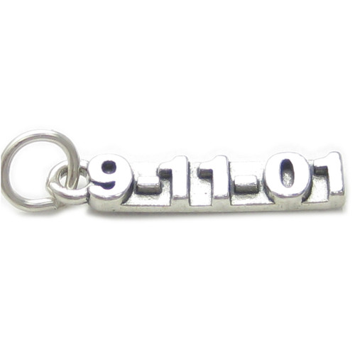September 11th sterling silver charm .925 91101 911 091101 charms