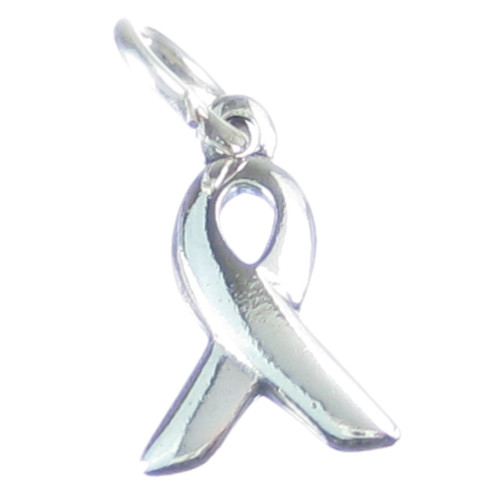 Awareness Charity ribbon sterling silver charm .925 x 1 Charities charms