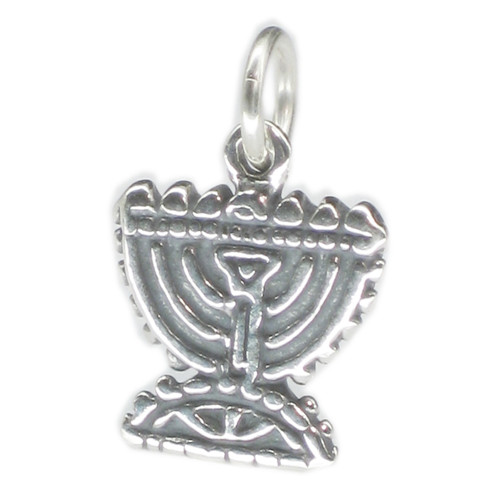 Menorah sterling silver charm .925 x 1 Holy Jewish charms