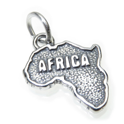 Africa map sterling silver charm .925 x 1 Continent Country charms
