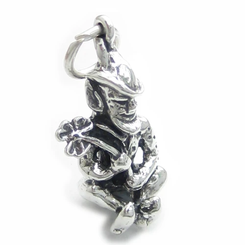 Leprechaun sterling silver charm .925 Irish Folklore tales charms