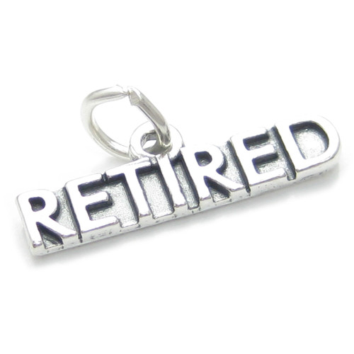 Retired sterling silver charm .925 x 1 Retiring Retire charms