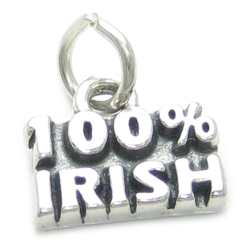 100 Percent Irish sterling silver charm .925 x 1 Ireland charms