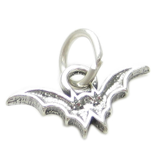 Small Bat sterling silver charm .925 x 1 Vampire Horror Halloween charms
