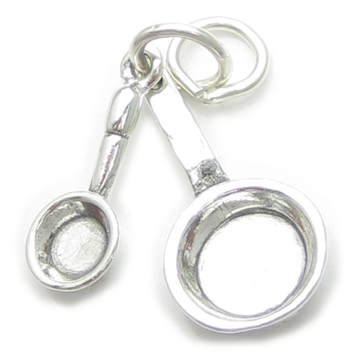 Frying Pans sterling silver charm .925 x 1 Fry Pan cook chef charms