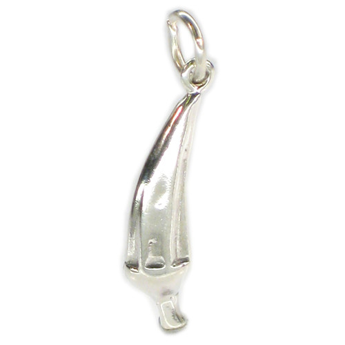 Chili Pepper sterling silver small charm .925 x 1 chilis chilli peppers A1