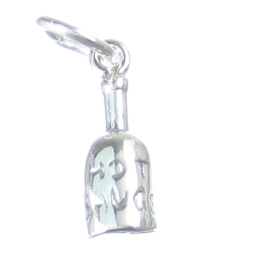 Hot Sauce Worn Bottle 2D small sterling silver charm .925 Sauces